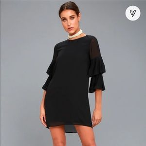 Lulus move and shake black shift dress